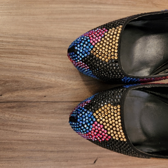 Steve Madden Multicolor Rhinestone Heels - Picture 2 of 4